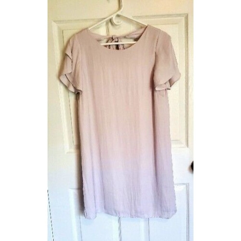 Naked Zebra Women Medium Pastel Flutter Short Sleeve Sheath Dress